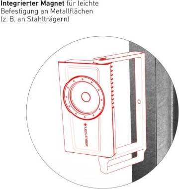 Ledlenser iF8R LED Baustrahler, aufladbar, Lithium Akku, kabellos, IP54, 4500 Lumen, Bluetooth Steuerung, 502002