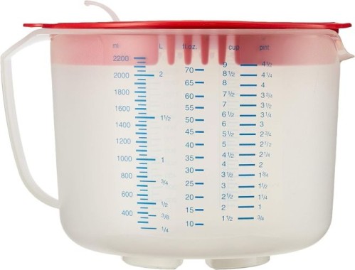 Leifheit 3in1 Messbecher Measure & Store 2,2l, mit Sprützschutz und Verschlussdeckel, 3169