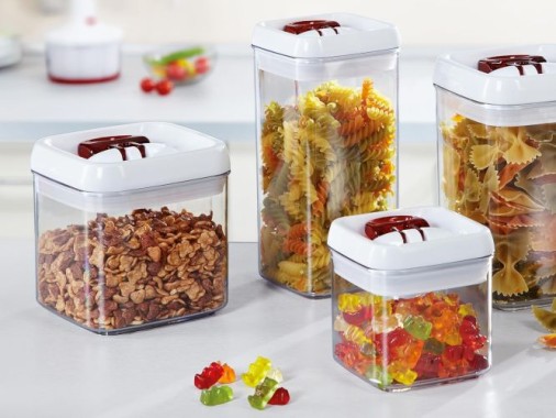 Leifheit Fresh and Easy Vorratsbehälter 1, 0 L, eckig, stapelbar, 31209