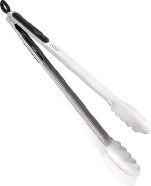Leifheit Grill- und Küchenzange 41 cm, mit Klick-Verschluss, hitzebeständig, 3078