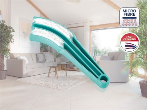 Leifheit Staubwischer Duster Jalousetta, mit waschbaren Mikrofaserbezug, 41316