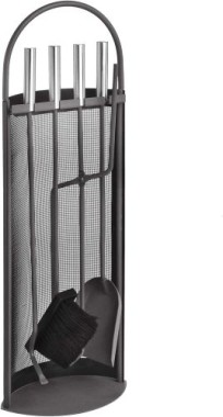 Lienbacher Kaminbesteck, 4-teilig schwarz, 66cm, anthrazit grau, 21.02.344.2