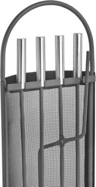 Preview: Lienbacher Kaminbesteck, 4-teilig schwarz, 66cm, anthrazit grau, 21.02.344.2