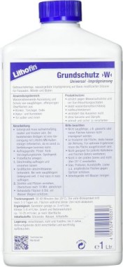 Lithofin Grundschutz W, macht Wasser abweisend., 1 Liter 7996