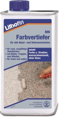 Lithofin MN Farbvertiefer, für raue, saug­fähi­ge Natur- und Betonsteine, 1 Liter, 167-11
