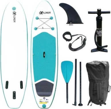Loftra SUP Explorer Board Set Stand Up Paddle aufblasbar Surfboard Paddling ISUP 300 23303