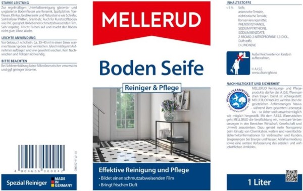 MELLERUD Boden Seife Reiniger & Pflege, 1 L, 2001000042