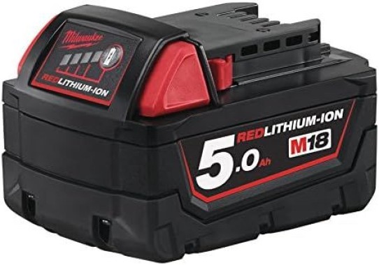 Milwaukee Akku,  18 V/5.0 Ah Red Li-Ion Akku M18 B5