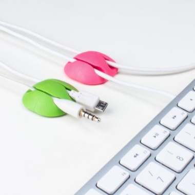 MLINE Cable Candy, Kabelhalter und Kabelführung, Mixed Beans grün/pink, CC023