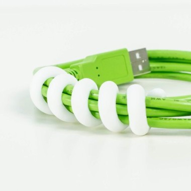 MLINE Cable Candy, Kabelhalter und Ordner, Kleine Schlange pink/weiß/grün, CC012