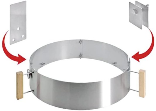 Moesta-BBQ 10231 - Smoke It Verschluss Set für Smokin PizzaRing/Gourmetring – Kugelgrill-Smoker Erweiterung 10231