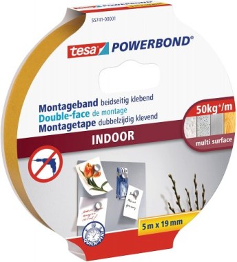 Montageband tesa Powerbond Indoor 5,0 m x 19 mm 55741-00001-00