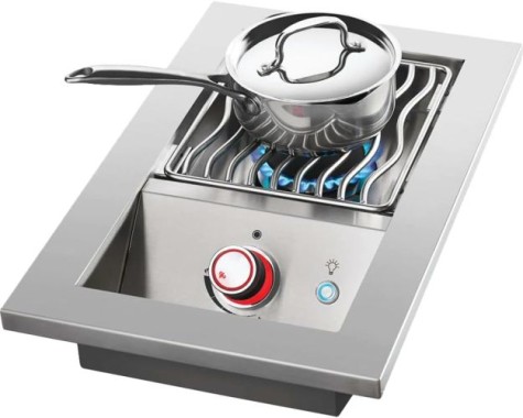 Napoleon Einbau Brenner mit einheitlicher Oberfläche der Serie 700 mit Edelstahlabdeckung, 1 Brenner, BIB10RTPSS-CE