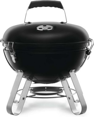 Napoleon NK14 Tragbarer Holzkohle-Kugelgrill, 37 cm, NK14K-LEG-3, schwarz, tragbar, 967,7 cm² Kochfläche, stabiles 4-Bein-Design NK14K-LEG-3