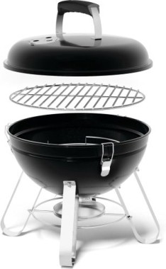 Napoleon NK14 Tragbarer Holzkohle-Kugelgrill, 37 cm, NK14K-LEG-3, schwarz, tragbar, 967,7 cm² Kochfläche, stabiles 4-Bein-Design NK14K-LEG-3