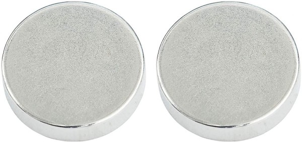 Neodym-Scheibenmagnet - Durchmesser 20 x 5 mm - 2 Stück im praktischen Set DY7100004