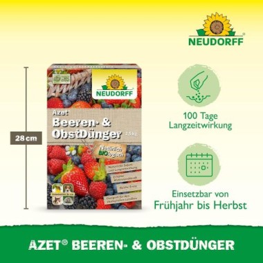Preview: Neudorff Azet Beeren- & ObstDünger für mehr Geschmack und reiche Ernte, 2,5 kg, 00161