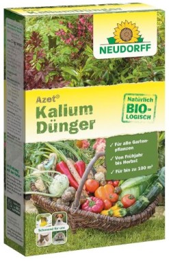 Neudorff Azet Kaliumdünger – Bio-Dünger gleicht Kaliummangel aus und verbessert Geschmack, 2 kg für 100 m², 01280