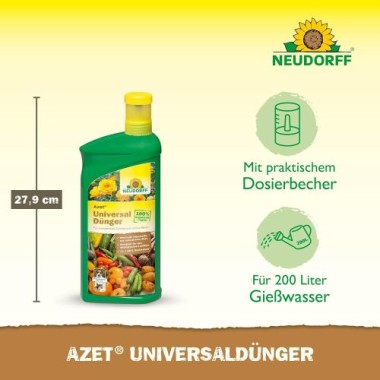 Neudorff Azet UniversalDünger – 100% Bio Dünger für alle Pflanzen, 1 Liter 1423