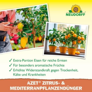 Preview: Neudorff Azet Zitrusdünger und mediterraner PflanzenDünger 1L flüssig - 100% natürlich, 01465
