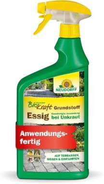 Neudorff BioKraft Grundstoff Essig – 100% natürlicher, anwendungsfertiger Unkrautvernichter, 1 Liter Spray, 1994
