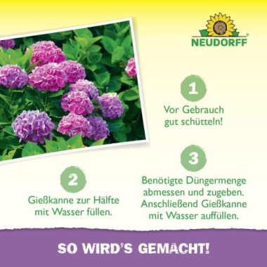 Neudorff BioTrissol HortensienDünger - Organischer Bio-Dünger mit Extra Eisen und hohem Kaliumgehalt, 1 Liter, 01404
