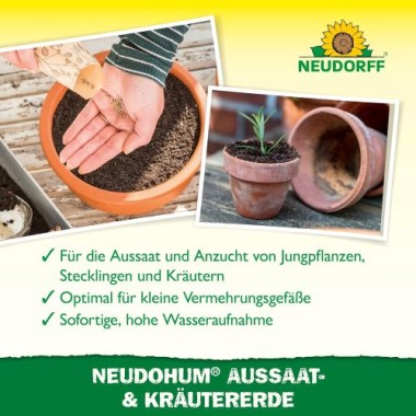 Preview: Neudorff NeudoHum AussaatErde und KräuterErde 3L, 00975