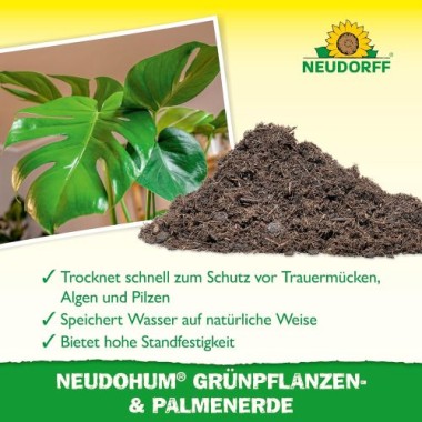 Preview: Neudorff NeudoHum Grünpflanzen und Palmenerde 3 Liter,  01008