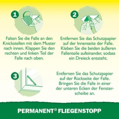 Neudorff Permanent FliegenStopp – Bekämpft zuverlässig Fliegen direkt am Fenster mit Langzeitwirkung, insektizidfrei, 2 Stück 1375