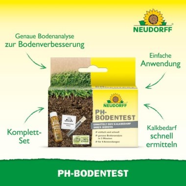 Neudorff pH-Bodentest – Zur einfachen und schnellen Ermittlung des pH-Wertes von Kulturböden und des Kalkbedarfs, 1 Set, 4005