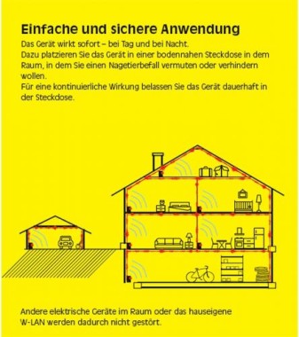 Preview: Neudorff Sugan Ratten- und MäuseStopp, elektromagnetischer Schutz bis ca. 50m2 03037