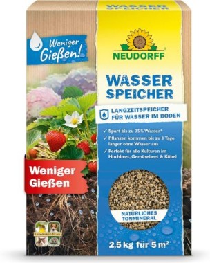 Neudorff Wasserspeicher – spart bis zu 35% mehr Wasser, reduziert Trockenstress, 2,5 kg 01399