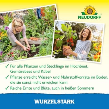 Neudorff Wurzelstark – Natürlicher Mykorrhiza Wurzelaktivator für schnelles Wurzelwachstum aller Pflanzen. Weniger Gießen, auch in Trockenperioden, 36 g 1398