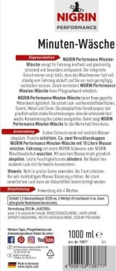 NIGRIN Performance Minutenwäsche 2 in 1 Shampoo + Glanztrockner, 1 Liter, 73877
