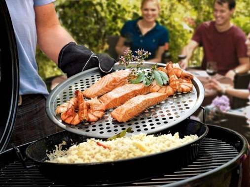 Outdoorchef Gourmet-Set, Pfanne mit Lochblech, 2-teilig, 18.211.60