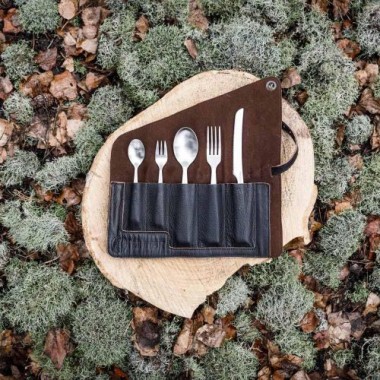 Petromax Bestecktasche aus Leder, für Petromax Camping Besteck, ta-cutlery1