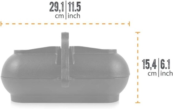 Petromax Gusseiserner Kartoffelbräter 30 cm, ideal für Grill und Camping, Fassungsvermögen 2,8 L, pto30