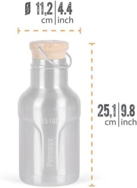 Petromax Isolierflasche 1 Liter, Getränkeflasche, BPA-frei, Kühlhaltedauer ca.74h, Warmhaltedauer ca.18h, tb100