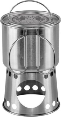 Petromax Kochbecher 2 in 1, Kochstelle und Becher mit klappbaren Griffen, cp750