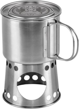 Petromax Kochbecher 2 in 1, Kochstelle und Becher mit klappbaren Griffen, cp750