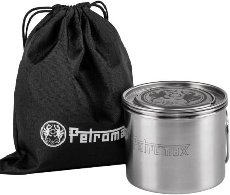 Petromax Kochbecher 2 in 1, Kochstelle und Becher mit klappbaren Griffen, cp750