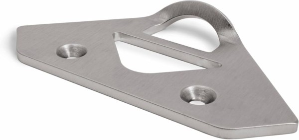 Petromax Schlossplatte mit Flaschenöffner für Kühlbox aus Edelstahl, Outdoor Bieröffner kx-lock-o