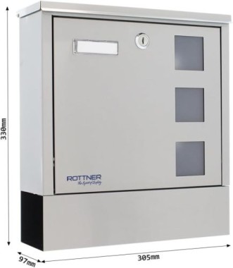 Rottner Briefkasten Lago Inox, T06331