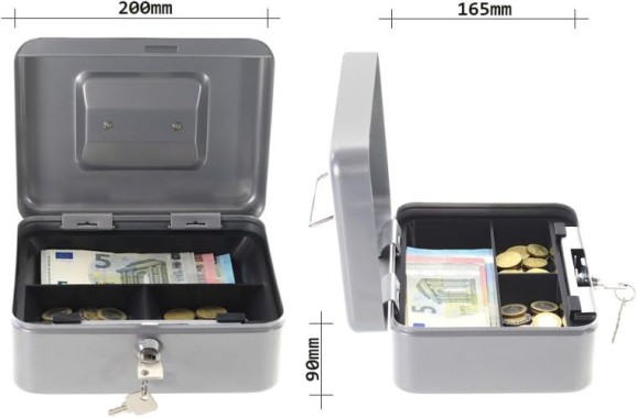 Rottner Geldkassette HomeStar Cash 2, Silber, T06108