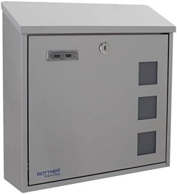 Rottner Muro INOX Design-Briefkasten, Inklusive Montagematerial, T06048