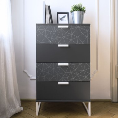 d-c-fix Klebefolie Uni seidenmatt Anthrazit, 67,5 cm x 2 m, selbstklebende Deko-Folie für Möbel, F3468150