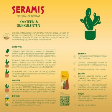 Preview: Seramis Spezial-Substrat für Kakteen und Sukkulenten, 2,5 l, 731755