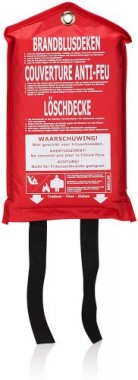 Smartwares BBD130 Feuerlöschdecke 1 x 1 Meter – für den schnellen Einsatz 10.014.60
