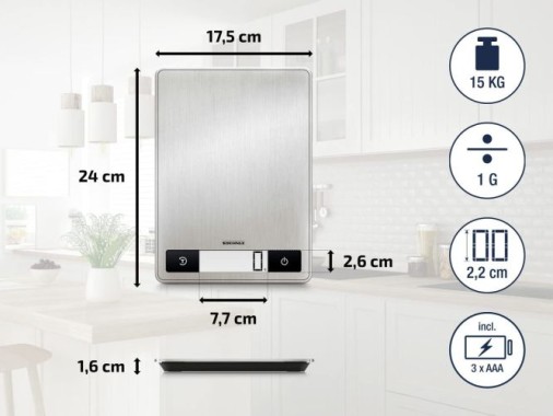Soehnle Digitale Küchenwaage Page Profi 200, bis zu 15 kg, 61509