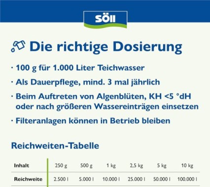 Söll TeichFit Grundpflegemittel für den Teich, 2,5 kg  für 25.000 Liter, 81738